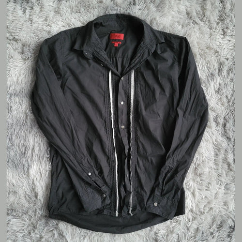 Chemise HUGO Hugo Boss Slim Fit Noire - Bande Contrastée - Taille XL - Archive Luxury - À RÉPARER