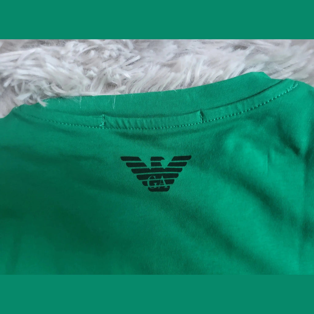 T-shirt vert Emporio Armani logo aigle, taille non indiquée, Fripes Sélect