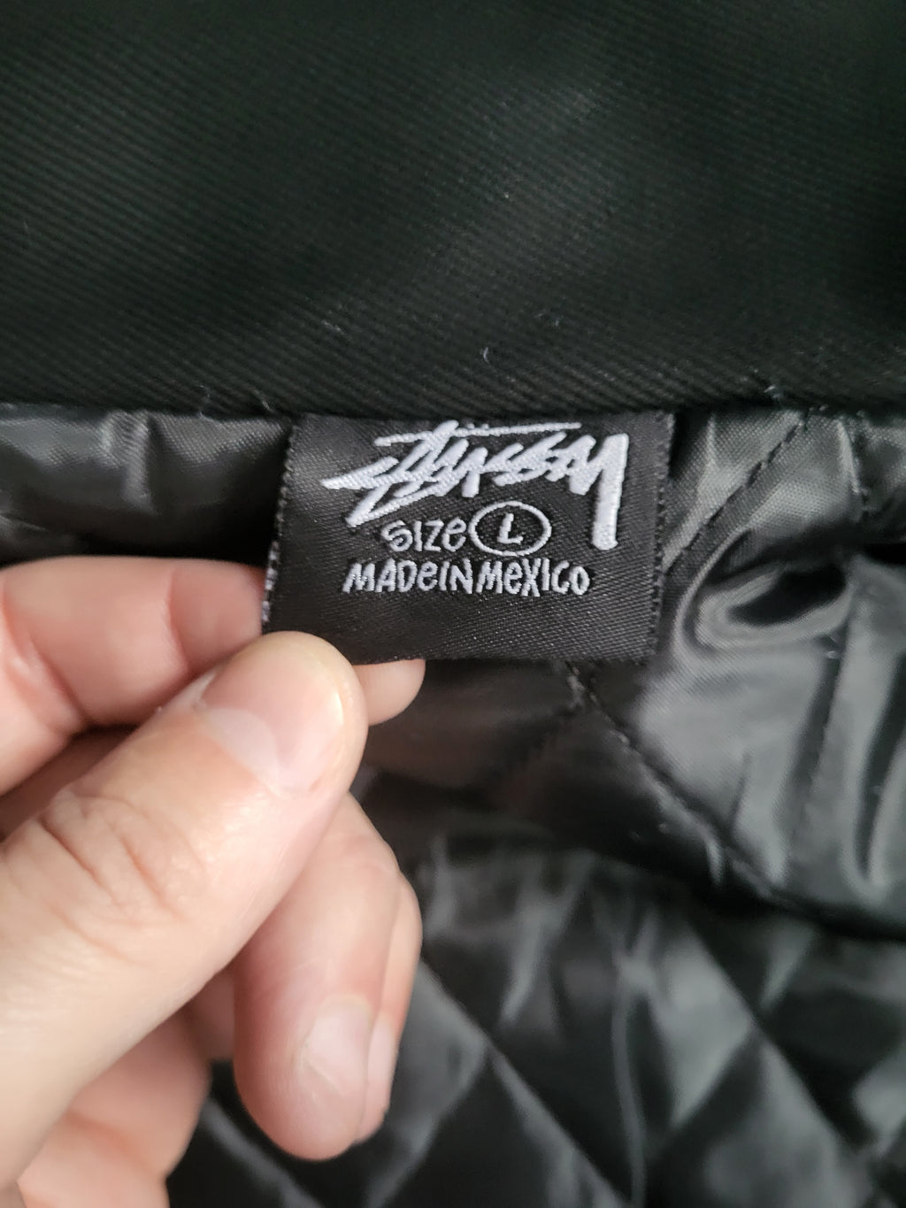 Veste Stüssy Canvas Noire Homme - Double Logo Brodé - Taille L - Neuf