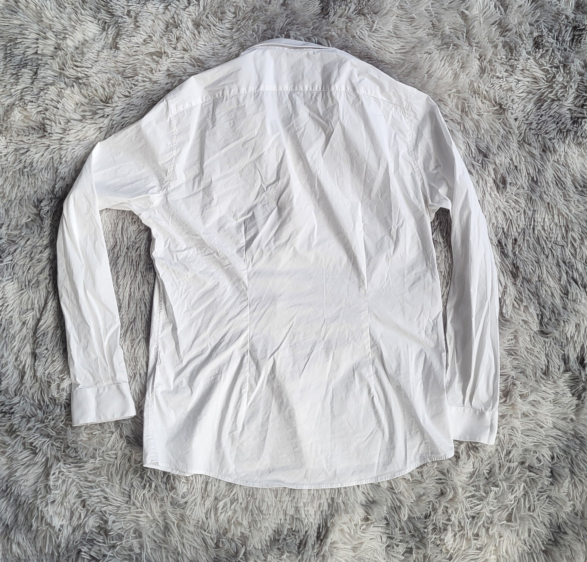 Chemise Celio Blanche Masantal - Taille L - Coupe Slim Fit - Coton Stretch Confort - Basique Homme