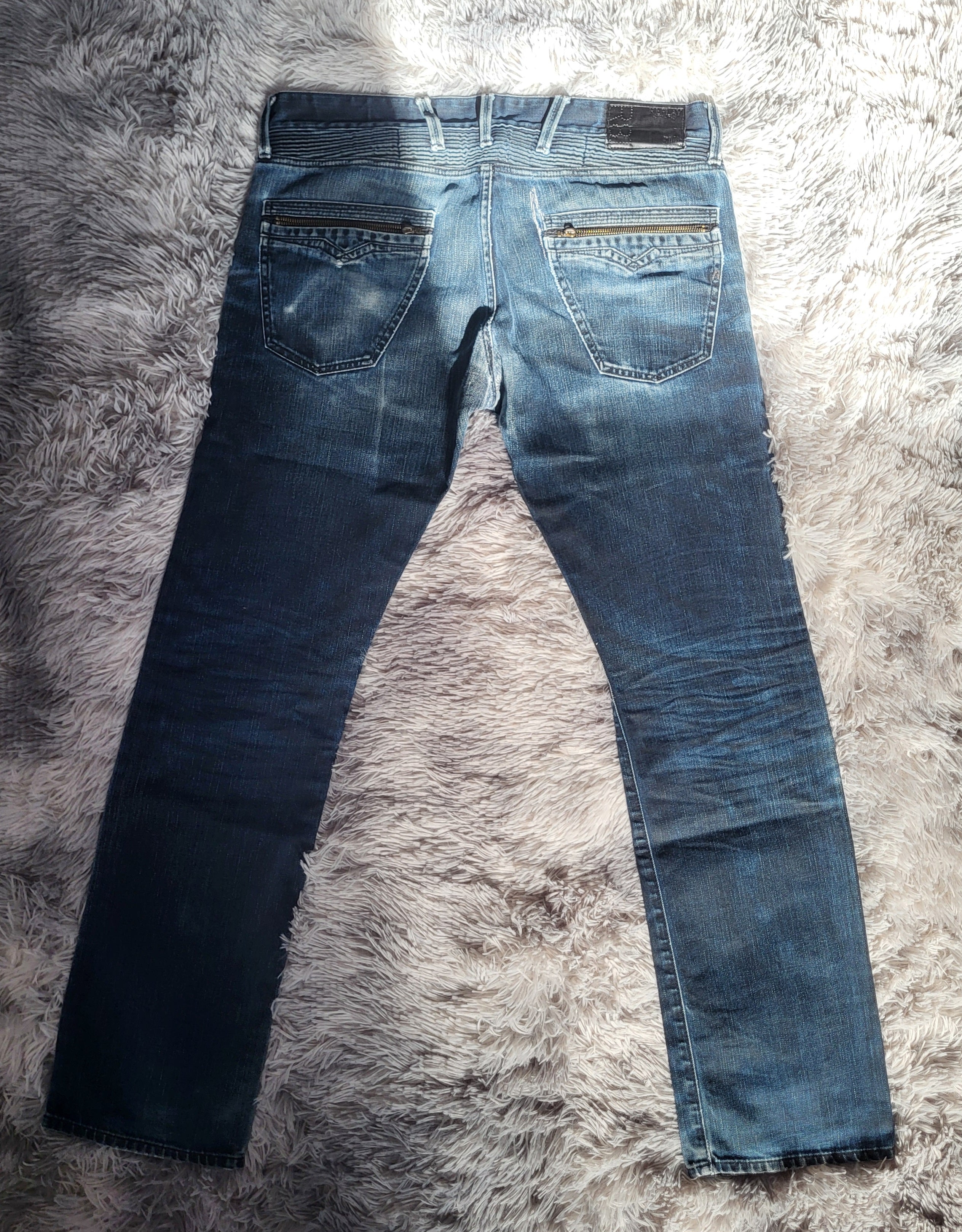 Jean Replay Jennon Bleu – Coupe Regular Slim – Denim Patiné - W34 L34