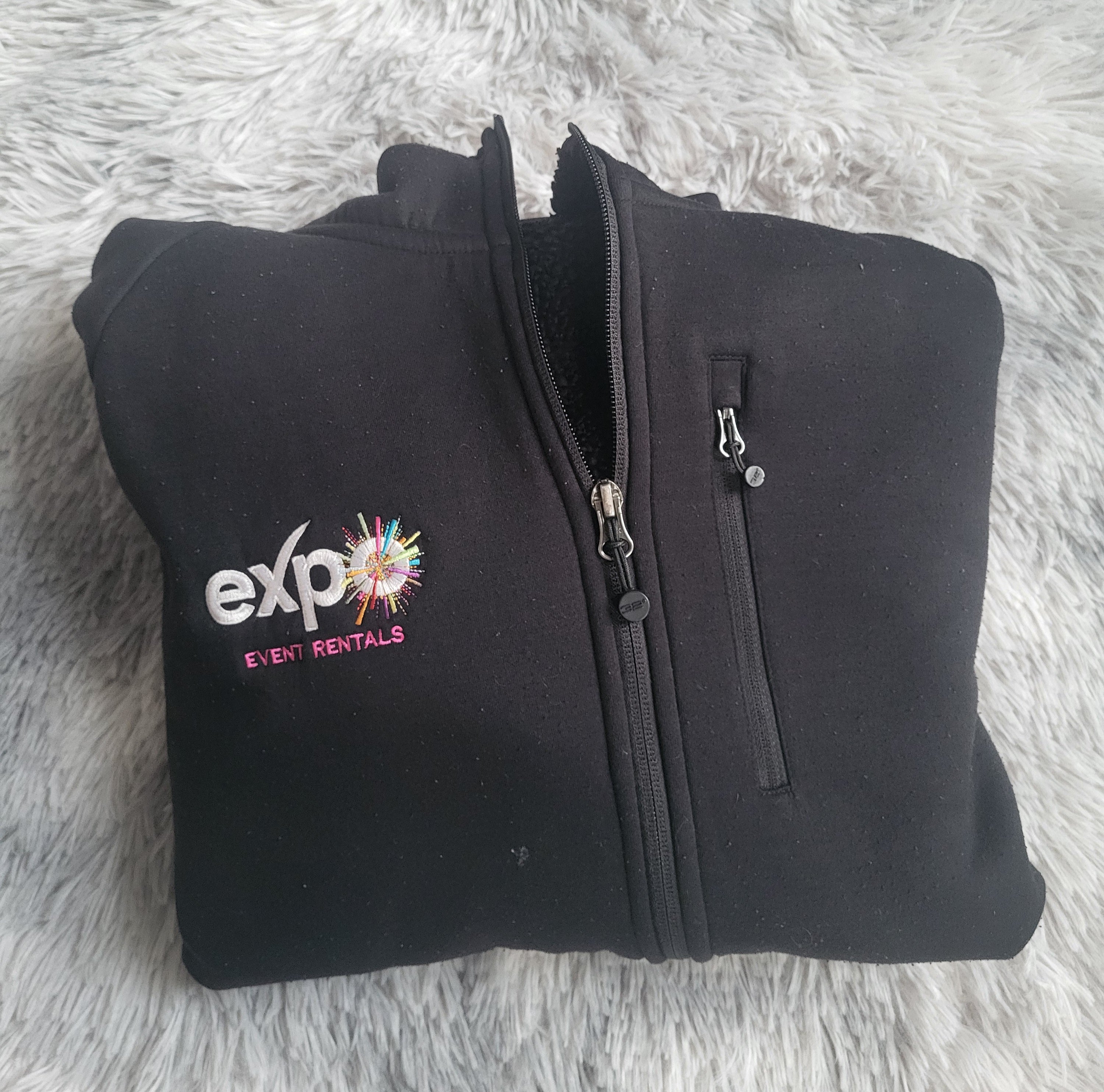 Veste à capuche zippée 32 Degrees Heat – Doublure Sherpa – Taille XXL – Noir