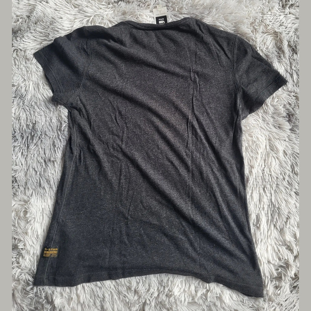 T-shirt G-Star RAW Graphic – Gris Anthracite Chiné – 100% Coton – Taille XL