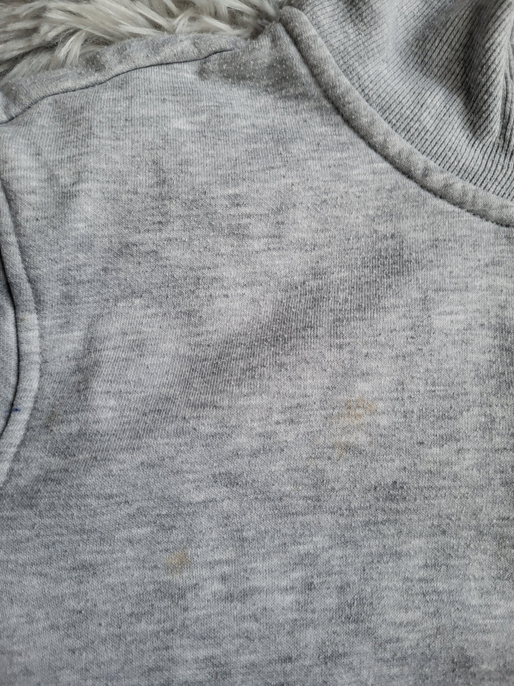 Sweat col zippé Lee Cooper Originals – Gris chiné – Taille M