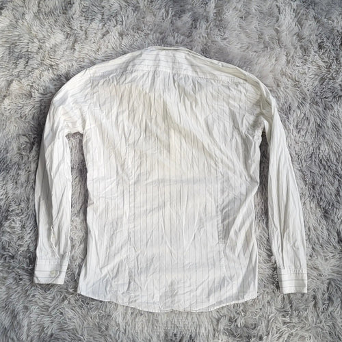Chemise HUGO Hugo Boss Slim Fit - Rayures Bâtons Bleu/Gris - Taille XL - Idéal Custom/Détachage