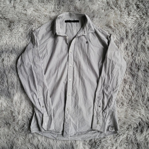 Chemise G-Star RAW 3301 Correct Line - Rayures Hickory - Taille XL - Coupe Regular Confort