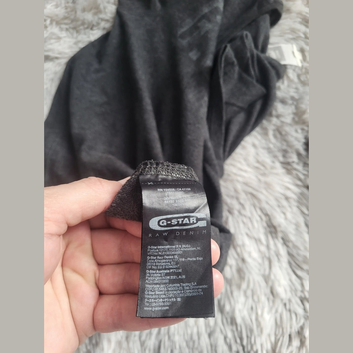 T-shirt noir G-Star taille S, étiquette visible, Fripes Sélect