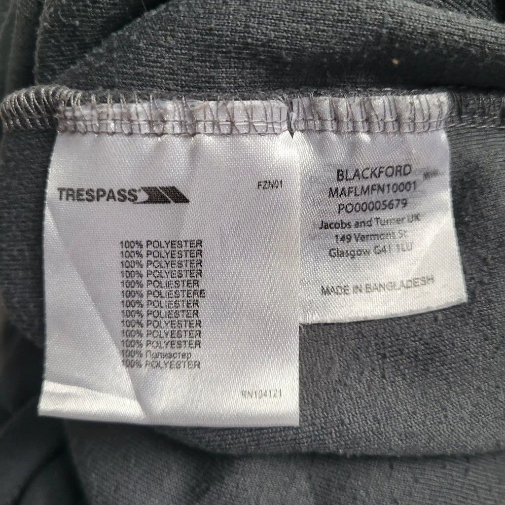 Veste noire Trespass en polyester, taille M, étiquette visible Fripes Sélect
