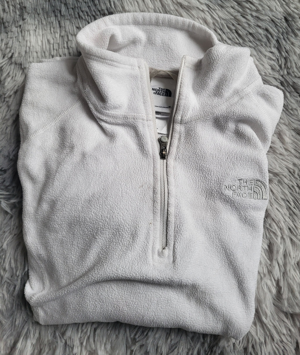 Polaire femme The North Face Glacier 1/4 Zip – Écru / Gardenia White – Taille XS