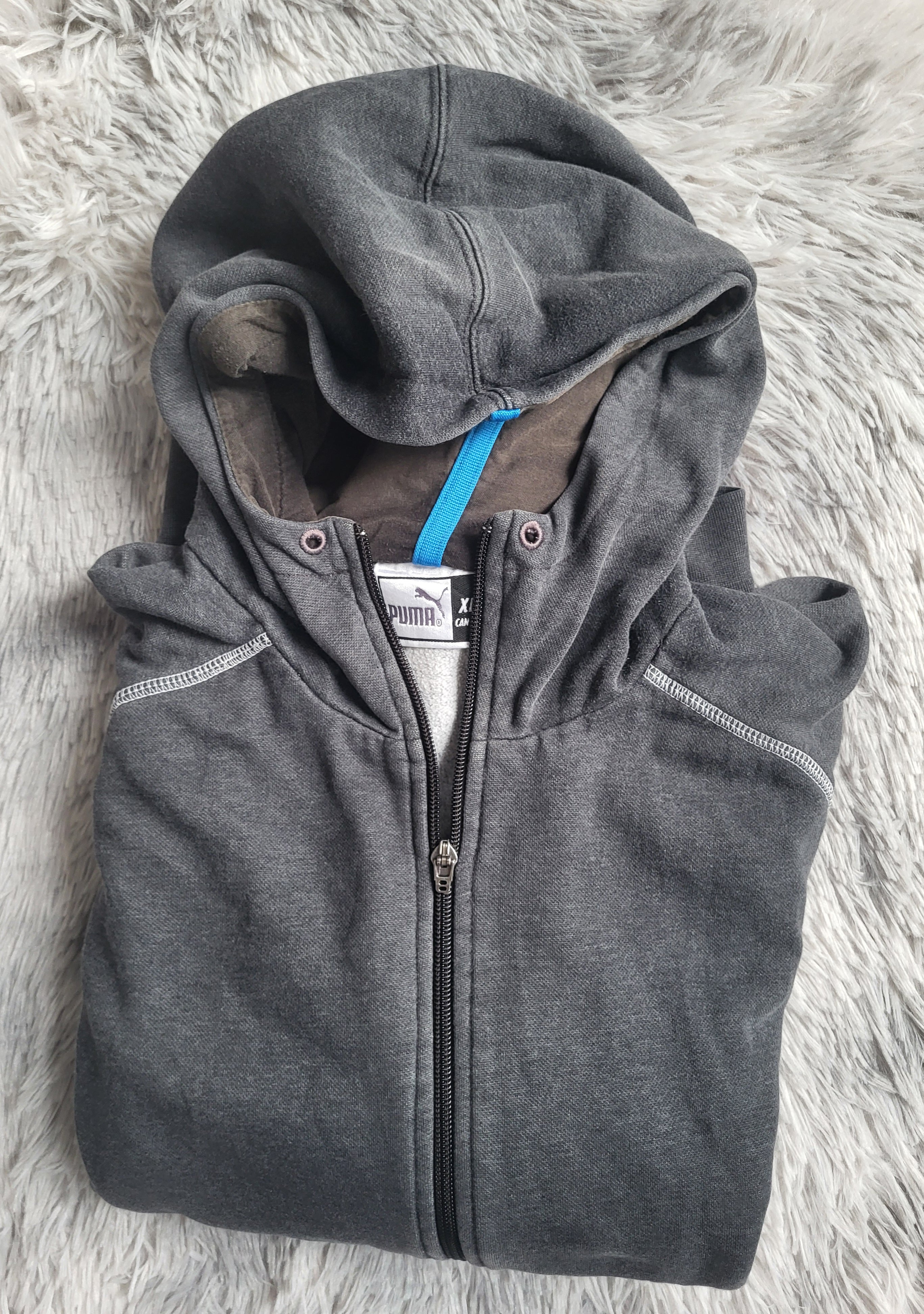 Sweat à capuche zippé Puma – Gris Anthracite – Taille XL