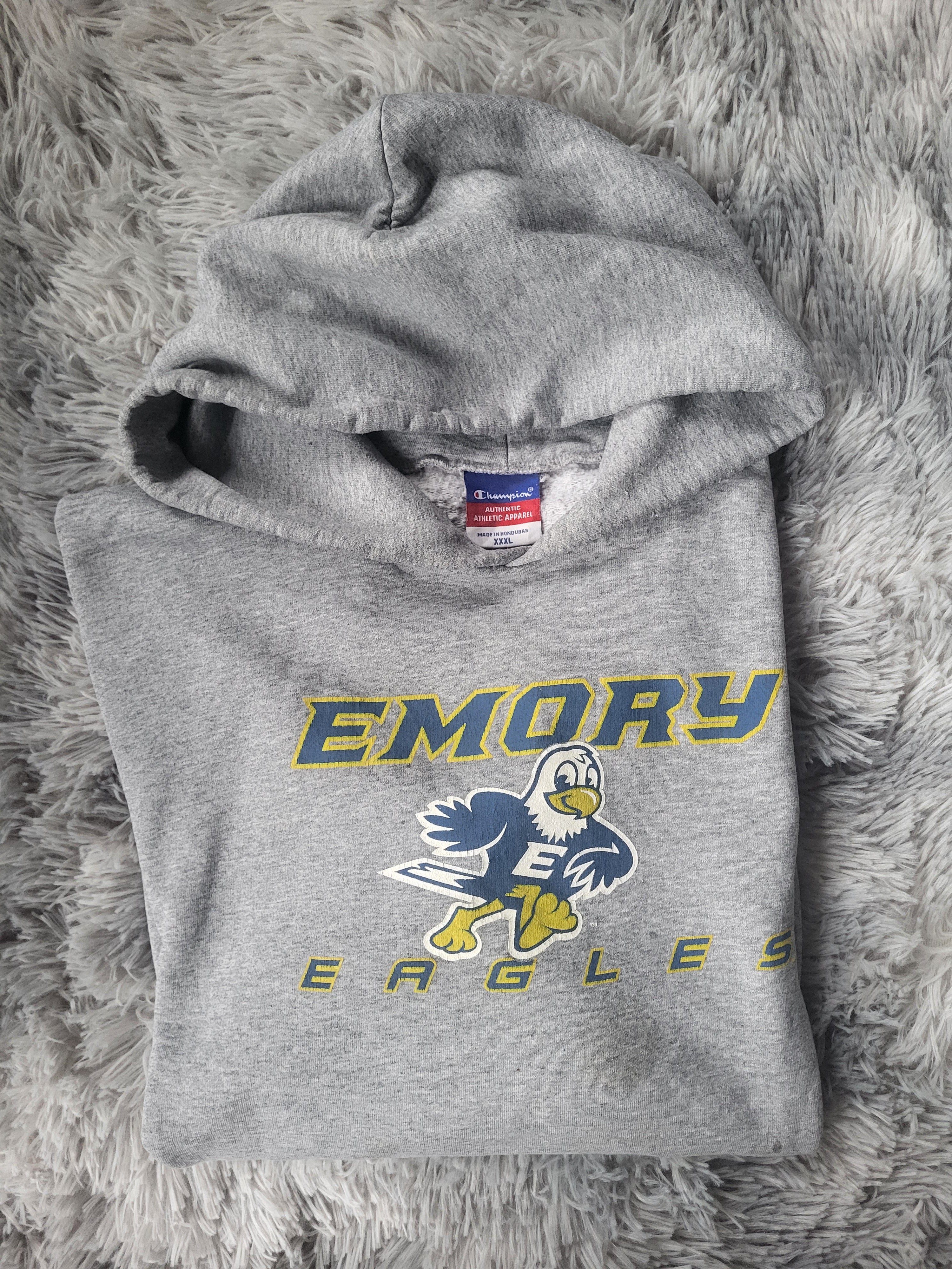 Sweat Champion Vintage Emory Eagles – Gris Chiné – Taille 3XL – Style College US Oversize